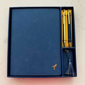 SULHA Reserved - Paprus Blue Notebook And Pens Set NIB